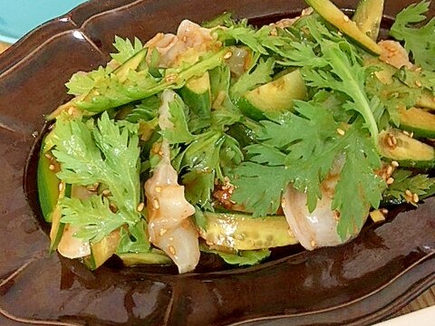 韓国風カルパッチョ★生タコのコチュジャンサラダ